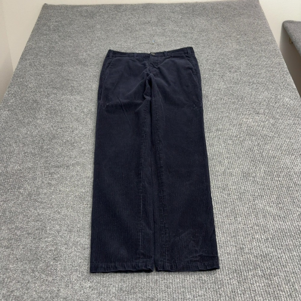 Arket Trousers Mens 32 Navy Blue Cotton Corduroy Straight Leg Minimalist Casual